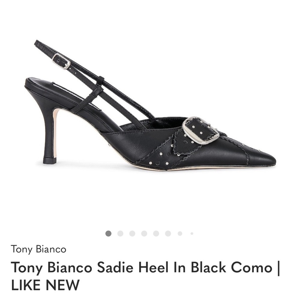 Tony Bianco Black Sadie Heels with Buckle